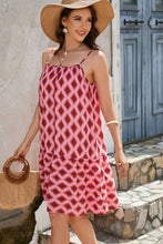 Load image into Gallery viewer, Geometric Spaghetti Strap Knee-Length Dress