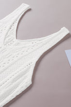 Load image into Gallery viewer, Openwork Sleeveless V-Neck Knit Dress