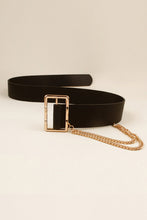 Load image into Gallery viewer, PU Leather Wide Belt with Chain