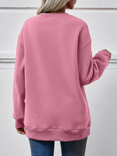 Load image into Gallery viewer, Round Neck Graphic Long Sleeve Sweatshirt