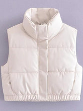 Load image into Gallery viewer, PU Leather Zip Up Drawstring Vest