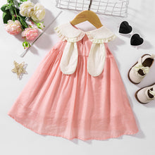 Load image into Gallery viewer, Bunny Ear Peter Pan Collar Sleeveless Dress
