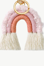 Load image into Gallery viewer, Fringe Trim Rainbow Key Chain