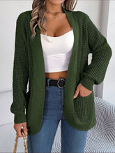 Load image into Gallery viewer, Open Front Long Sleeve Cardigan with Pockets