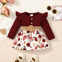 Load image into Gallery viewer, Floral Print Belted Short Dress