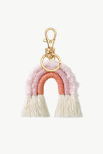 Load image into Gallery viewer, Fringe Trim Rainbow Key Chain