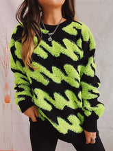 Load image into Gallery viewer, Ribbed Striped Dropped Shoulder Sweater
