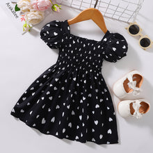 Load image into Gallery viewer, Printed Square Neck Smocked Dress