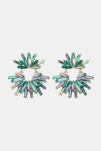 Load image into Gallery viewer, Flower Shape Glass Stone Dangle Earrings