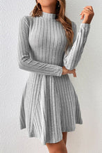 Load image into Gallery viewer, Mock Neck Long Sleeve Mini Dress