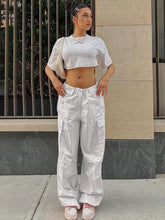 Load image into Gallery viewer, Drawstring Waist Cargo Pants