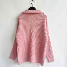 Load image into Gallery viewer, Ribbed Half Zip Long Sleeve Sweater