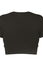 Load image into Gallery viewer, Round Neck Short Sleeve Crisscross Tee
