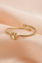 Load image into Gallery viewer, Bear Track Stainless Steel Open Ring