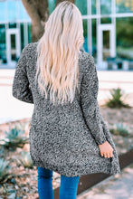 Load image into Gallery viewer, Heathered Open Front Longline Cardigan with Pockets