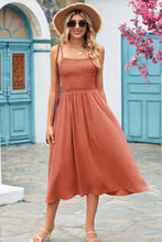 Load image into Gallery viewer, Smocked Spaghetti Strap Midi Dress
