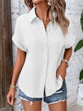 Load image into Gallery viewer, Textured Button Up Short Sleeve Shirt