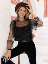 Load image into Gallery viewer, Round Neck Layered Long Sleeve Blouse
