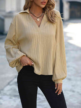 Load image into Gallery viewer, Johnny Collar Long Sleeve Blouse