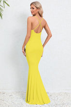 Load image into Gallery viewer, Crisscross Spaghetti Strap Fishtail Dress