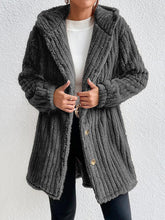 Load image into Gallery viewer, Button Down Hooded Coat