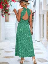 Load image into Gallery viewer, Printed Open Back Sleeveless Maxi Dress