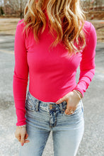 Load image into Gallery viewer, High Neck Long Sleeve Ribbed Top