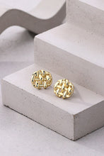 Load image into Gallery viewer, 925 Sterling Silver Woven Stud Earrings