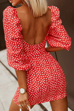 Load image into Gallery viewer, Daisy Print Belted Backless Mini Dress