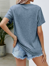 Load image into Gallery viewer, Letter Graphic Short Sleeve T-Shirt