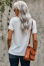 Load image into Gallery viewer, Buttoned V-Neck Short Sleeve Top