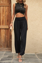 Load image into Gallery viewer, Twist Front Cropped Tank and Pants Set