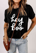 Load image into Gallery viewer, HEY BOO Graphic Round Neck T-Shirt