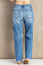 Load image into Gallery viewer, Frayed Hem Distressed Jeans with Pockets