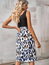 Load image into Gallery viewer, Printed Scoop Neck Sleeveless Dress