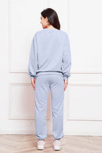 Load image into Gallery viewer, Round Neck Long Sleeve Sweatshirt and Pants Set