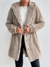 Load image into Gallery viewer, Button Down Hooded Coat