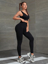 Load image into Gallery viewer, Ruched Tank and Leggings Sport Set