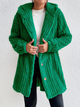 Load image into Gallery viewer, Button Down Hooded Coat