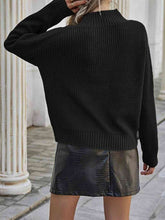 Load image into Gallery viewer, Mock Neck Dropped Shoulder Sweater
