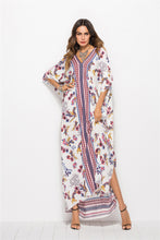Load image into Gallery viewer, Floral V-Neck Dolman Sleeve Dress
