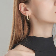 Load image into Gallery viewer, Inlaid Moissanite 925 Sterling Silver C-Hoop Earrings
