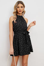 Load image into Gallery viewer, Printed Tie Waist Mini Dress