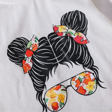 Load image into Gallery viewer, Baby Girl Graphic Top and Printed Flare Pants Set