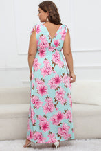 Load image into Gallery viewer, Full Size Floral Surplice Neck Maxi Dress