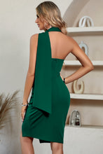 Load image into Gallery viewer, Asymmetrical Cold Shoulder Back Zipper Dress