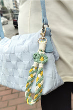 Load image into Gallery viewer, Floral Braided Wristlet Key Chain