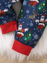 Load image into Gallery viewer, Baby Printed Bow Front Collared Neck Bodysuit and Pants Set