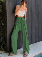 Load image into Gallery viewer, Tied High Waist Wide Leg Pants