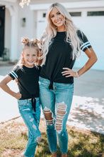 Load image into Gallery viewer, Girls Striped Tie Front T-Shirt